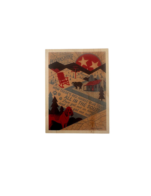 Ole Red Gatlinburg Mural Wood Postcard - SOUVENIRS