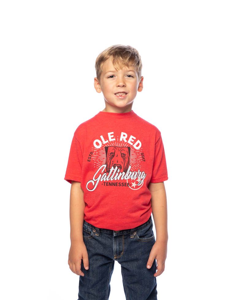 Ole Red Gatlinburg Unisex Youth Burst T-Shirt - RED / LG - KIDS APPAREL