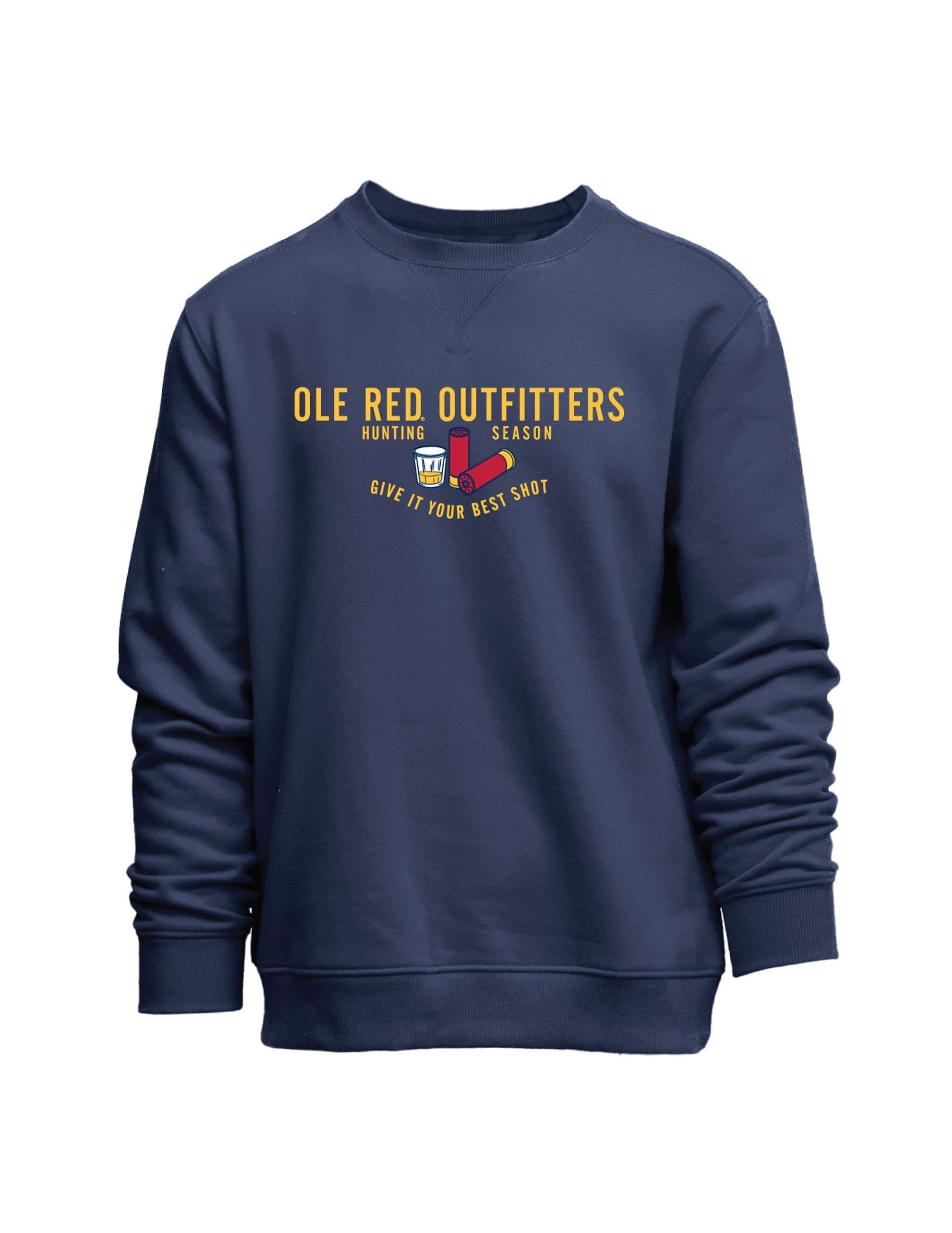 Ole Red Give It Your Best Shot Fleece Crew CREW SWEATSHIRTS