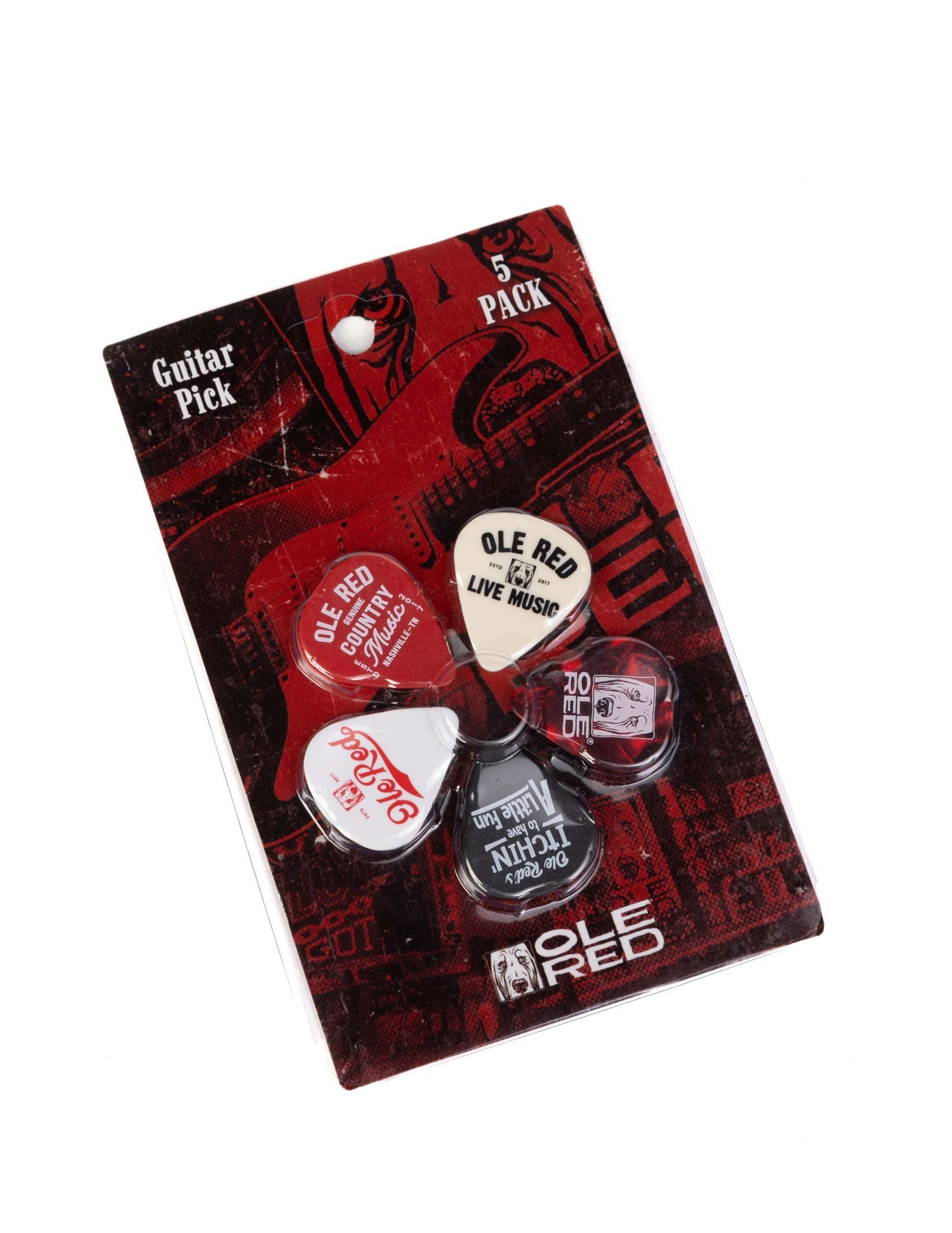 Ole Red Guitar 5pc Pick Pack - SOUVENIRS