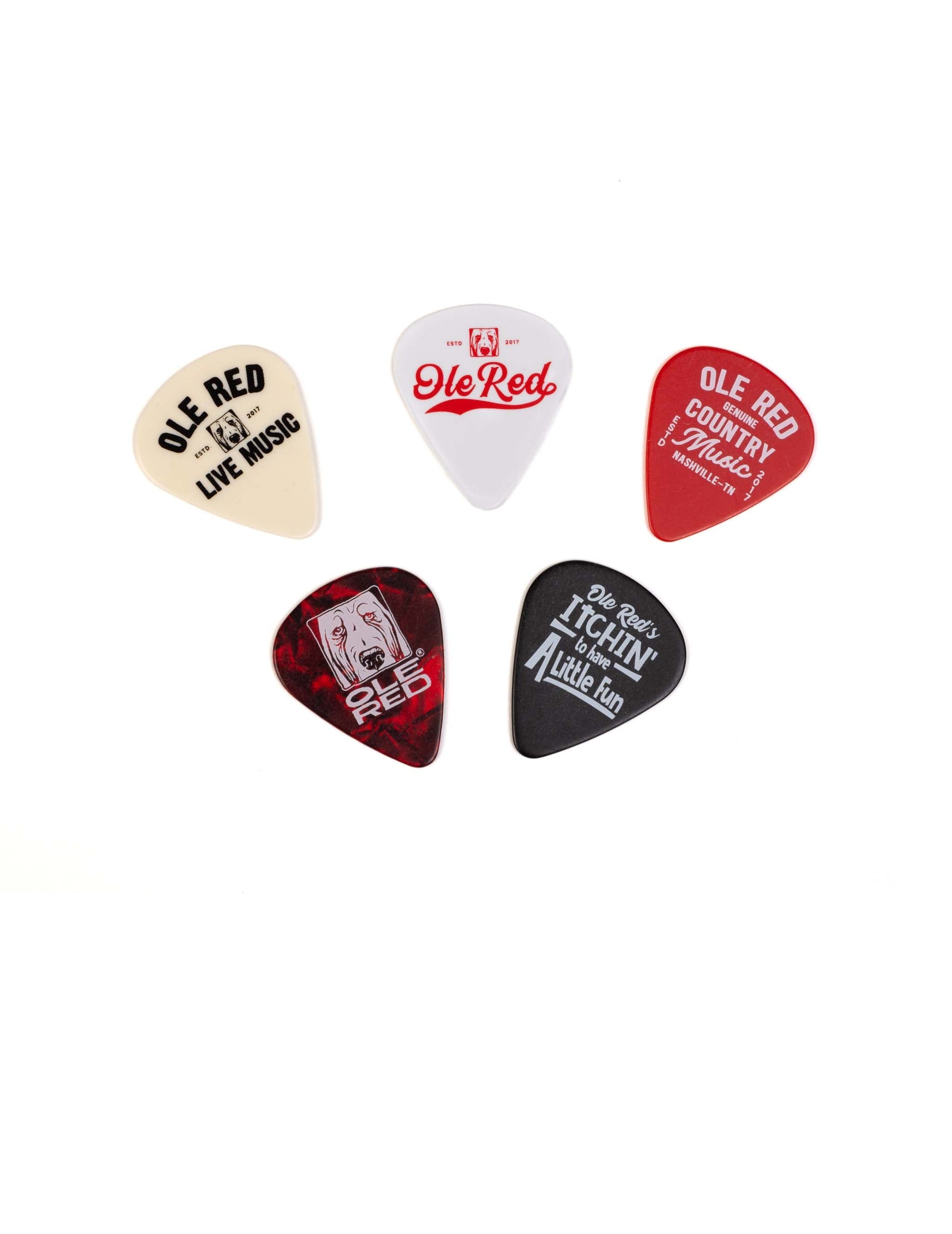 Ole Red Guitar 5pc Pick Pack - SOUVENIRS