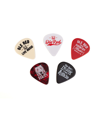 Ole Red Guitar 5pc Pick Pack - SOUVENIRS