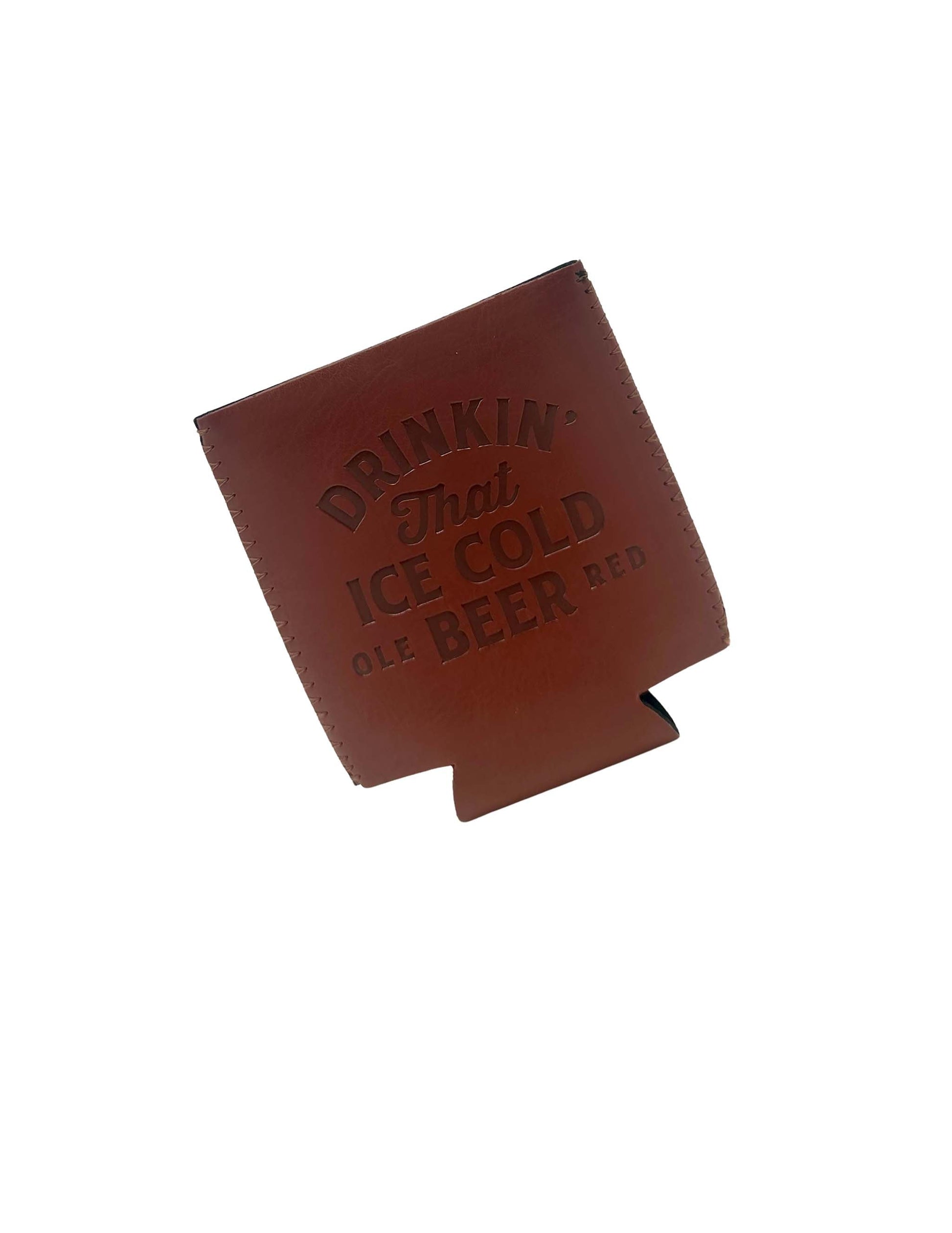 Ole Red Ice Cold Beer Faux Leather Koozie - DRINKWARE