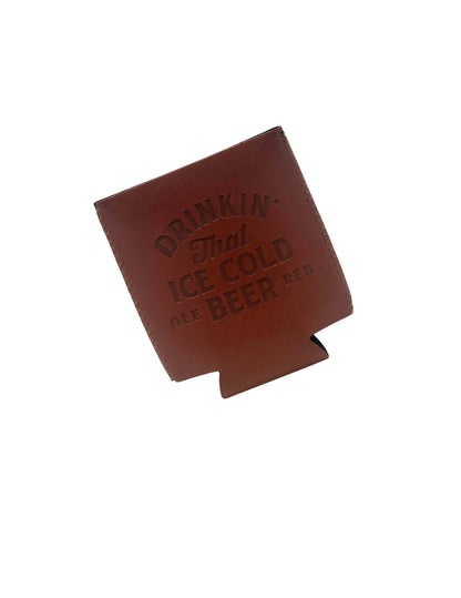 Ole Red Ice Cold Beer Faux Leather Koozie - DRINKWARE