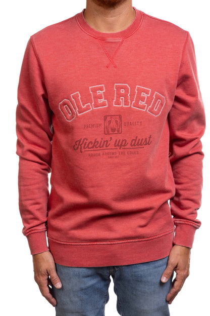 Ole Red Kickin Up Dust Crew Sweatshirt - RED / 2XL - FLEECE