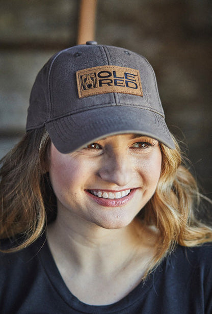 Ole Red Leather Patch Duck Cloth Cap - HATS