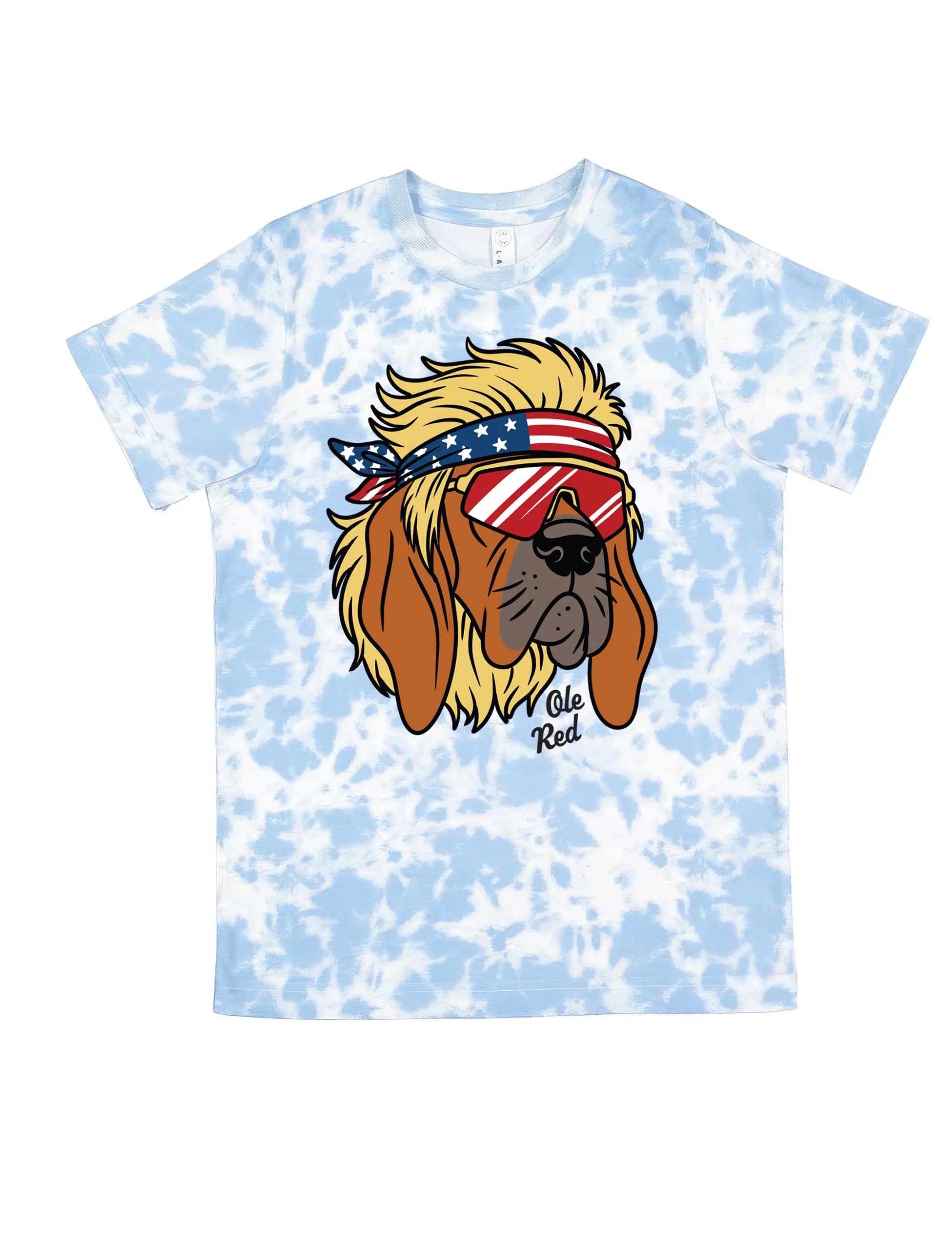 Ole Red Mullet Dog Youth Tie Dye T-Shirt - KIDS TEES