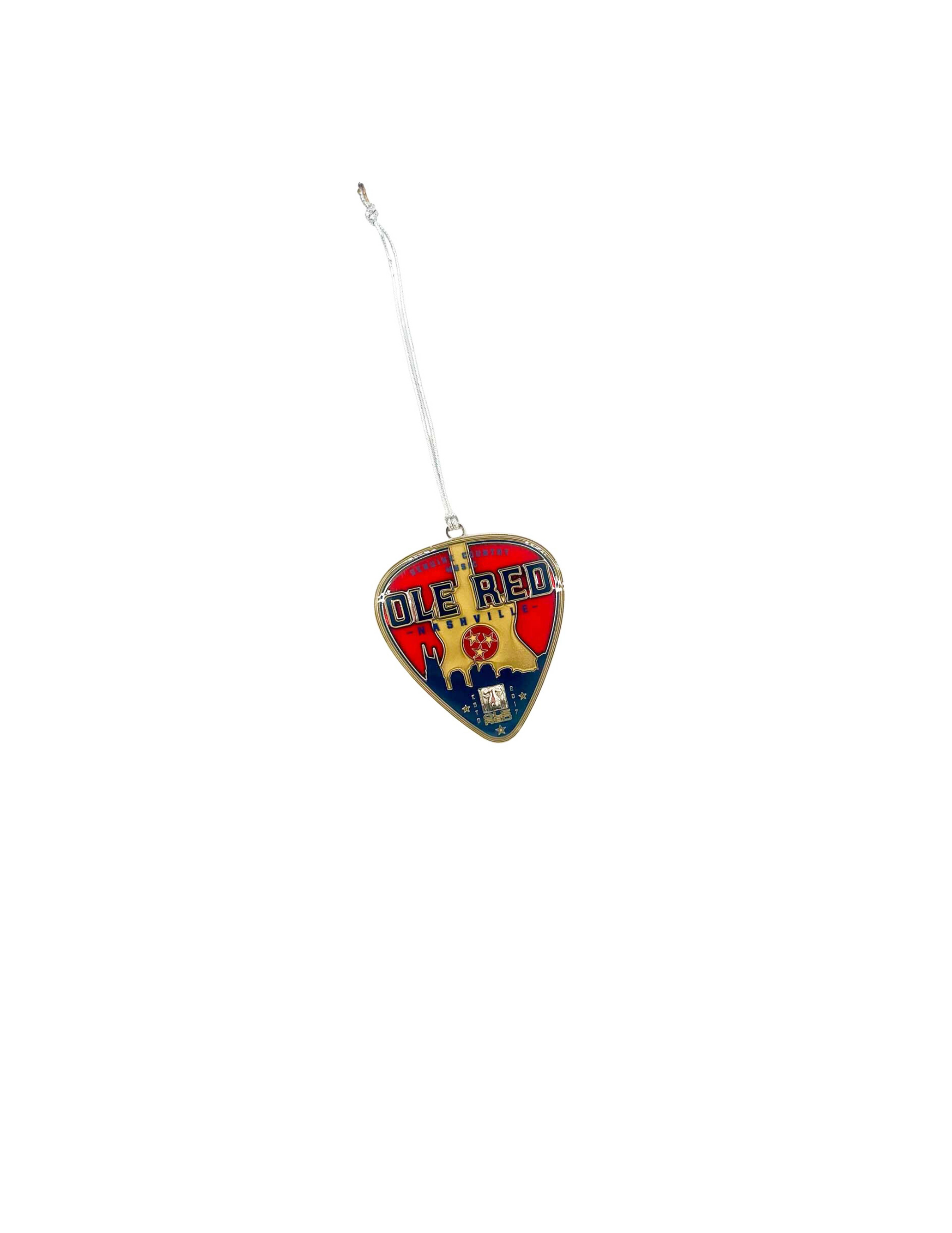 Ole Red Nashville Guitar Pick Stained Glass Ornament - ORNAMENTS