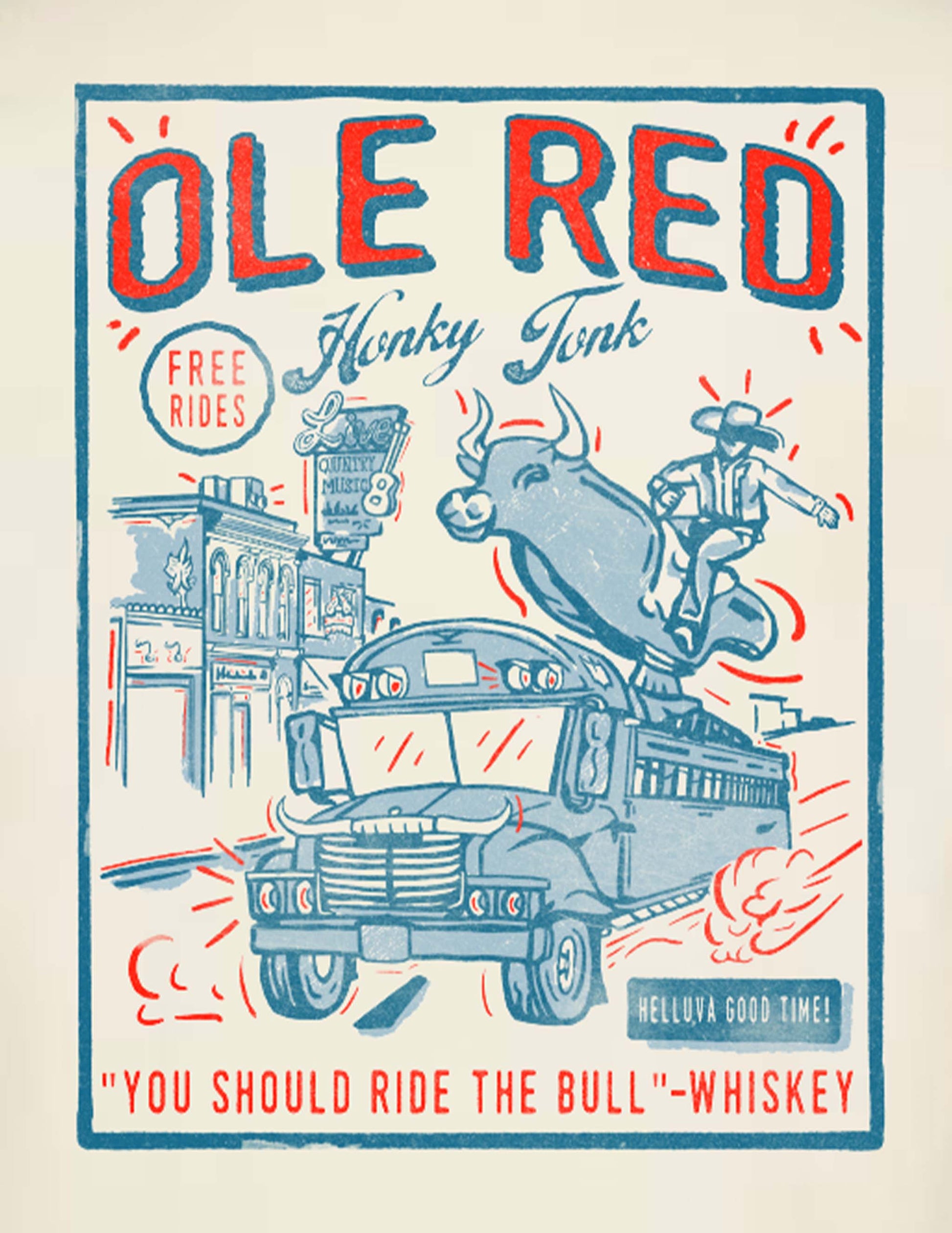 Ole Red Nashville Honky Tonk T-Shirt - S/S