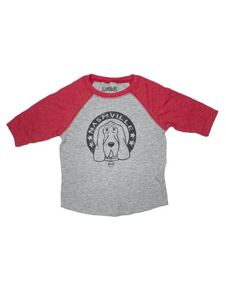 Ole Red Nashville Toddler Dog Raglan - KIDS APPAREL