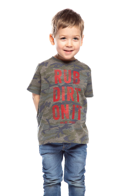 Ole Red Rub Dirt On It Children’s Camp T-Shirt - GREEN / 2T - KIDS TEES