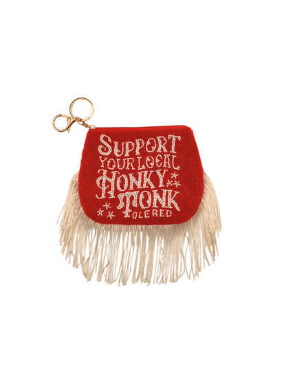 Ole Red Support Your Local Honky Tonk Beaded Fringe Pouch - BAGS