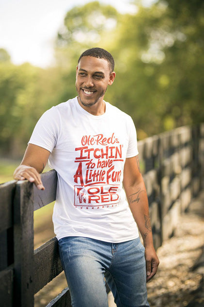 Ole Red Tishomingo Itchin’ To Have Fun T-Shirt - WHITE / SM - CREWS