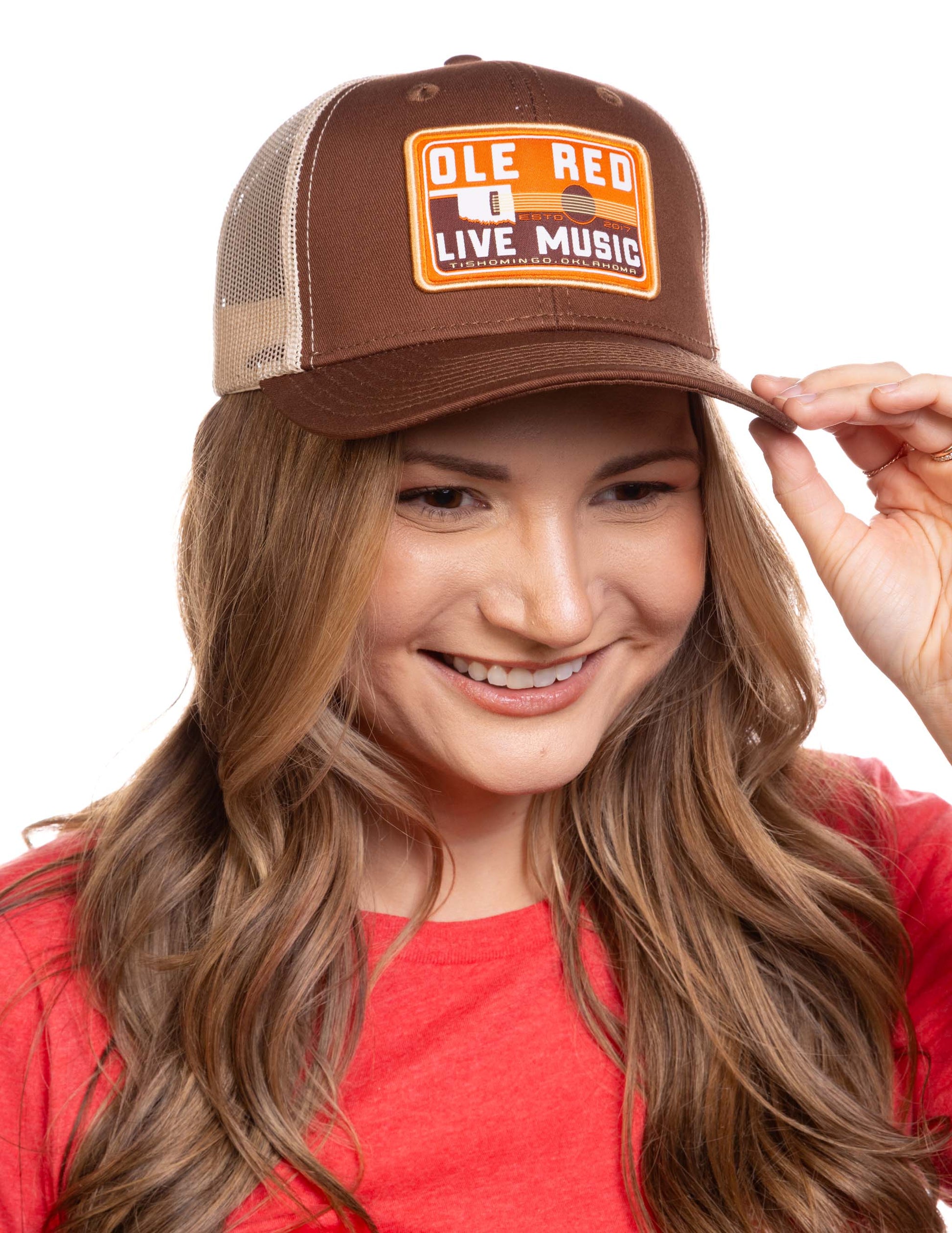 Ole Red Tishomingo Oklahoma Guitar Patch Mesh Hat - HATS
