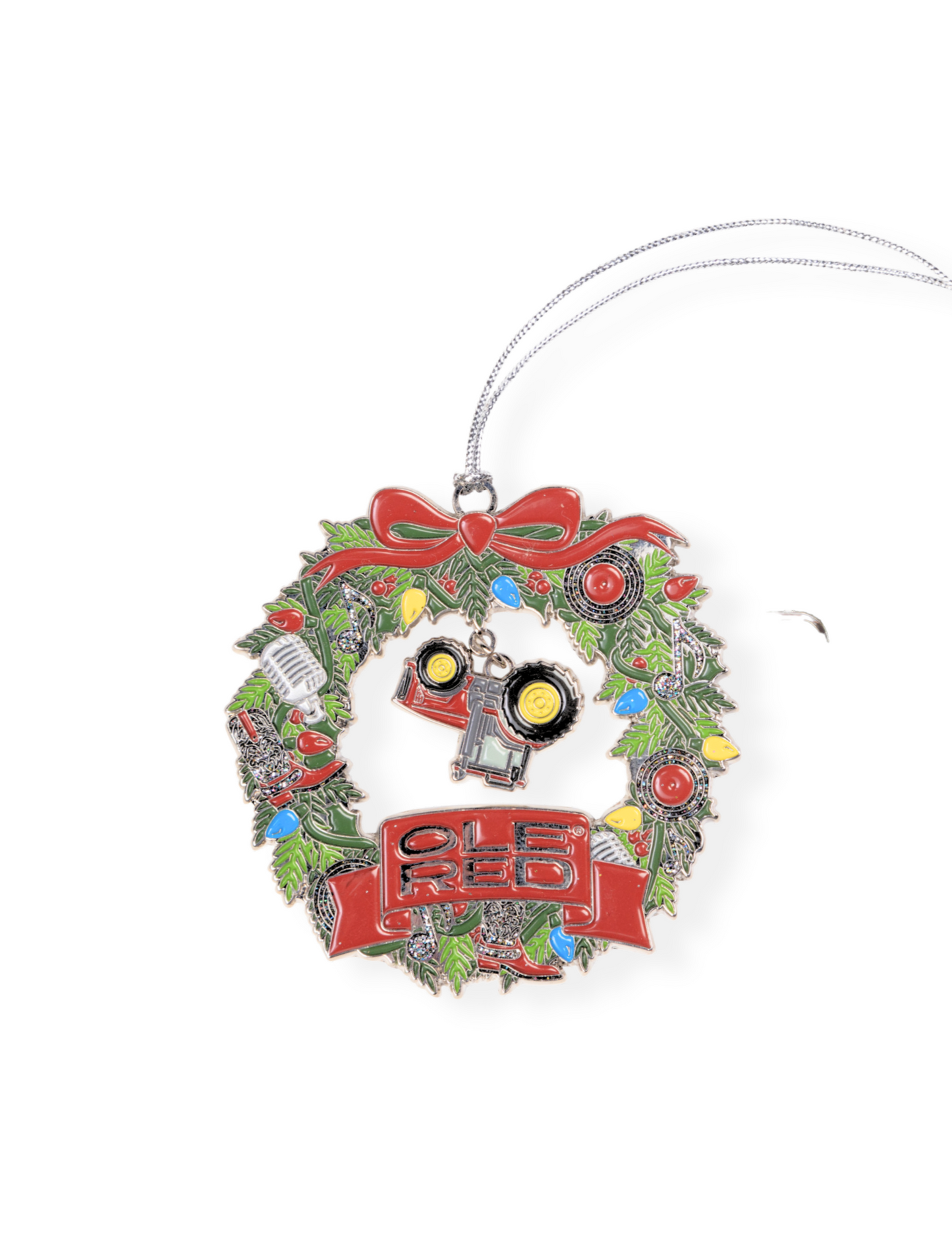 Ole Red Upside Down Tractor Wreath Ornament - ORNAMENTS