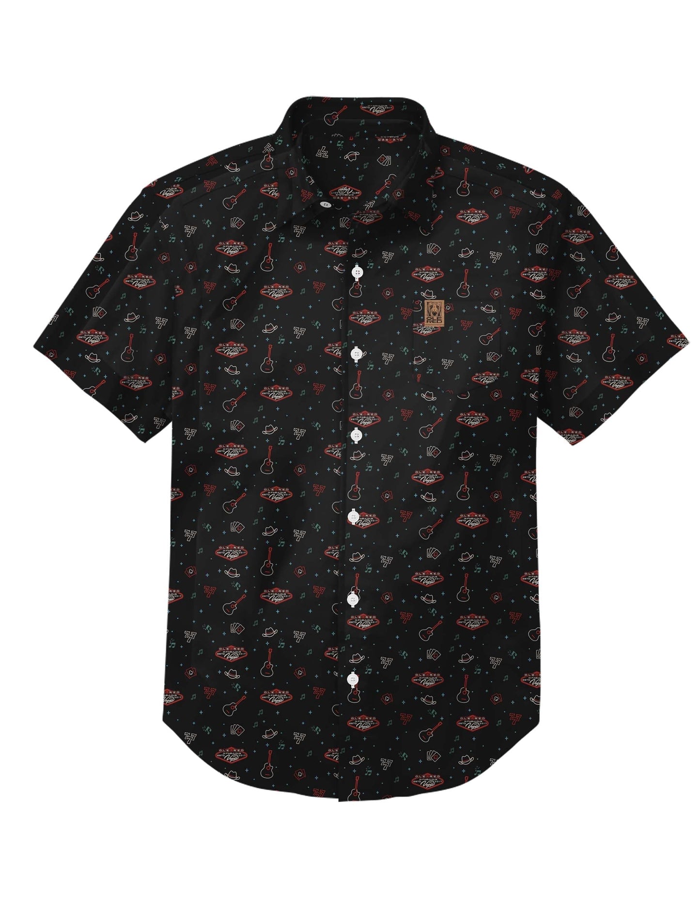 Ole Red Vegas Button Down Camp Shirt - S/S