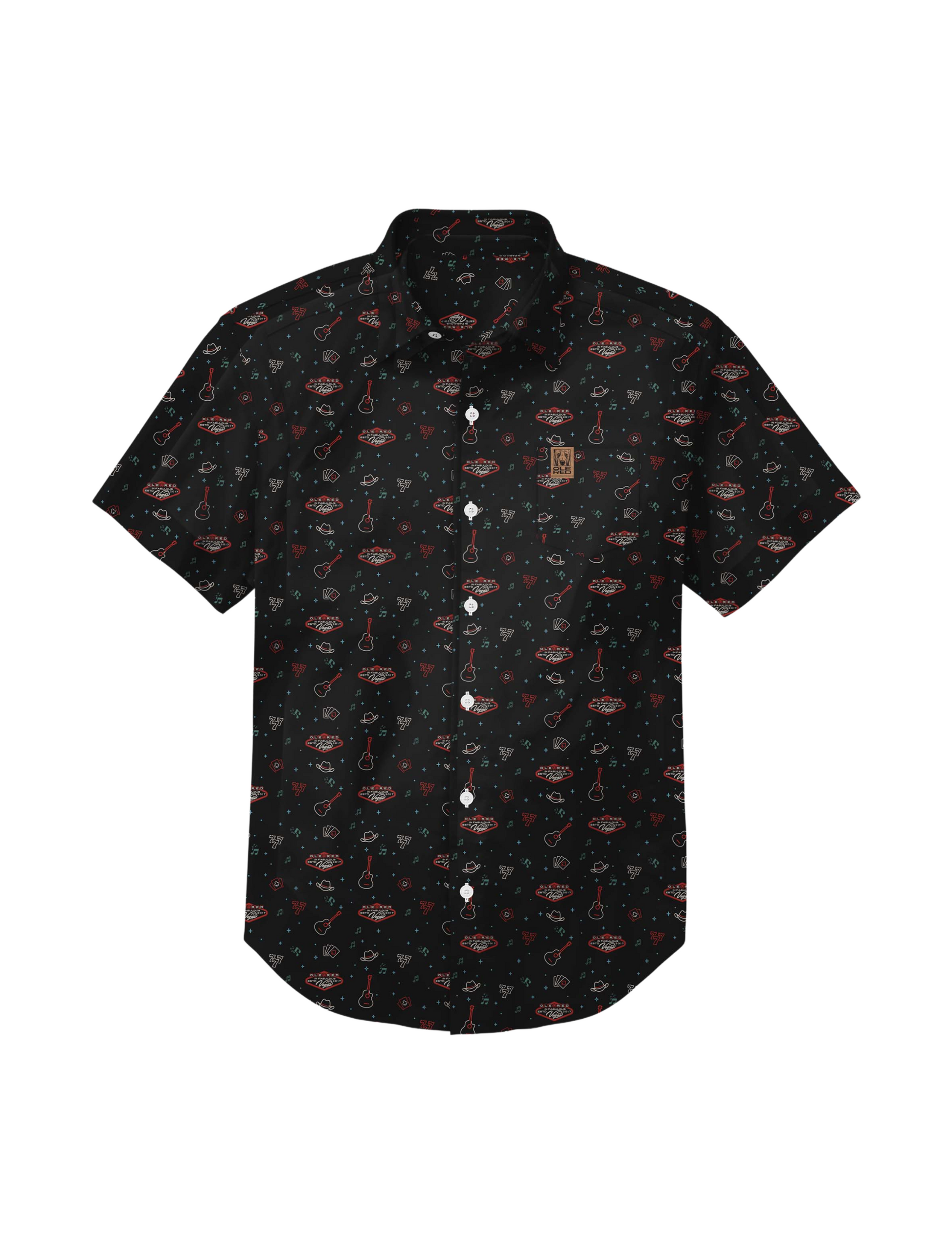 Ole Red Vegas Button Down Camp Shirt - S/S