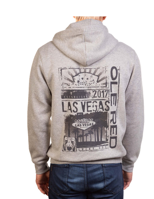 Ole Red Vegas Collage Zip Up Hoodie - GRAY / SM - FLEECE