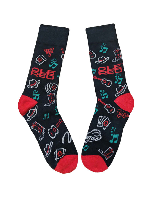 Ole Red Vegas Crew Socks - FOOTWEAR