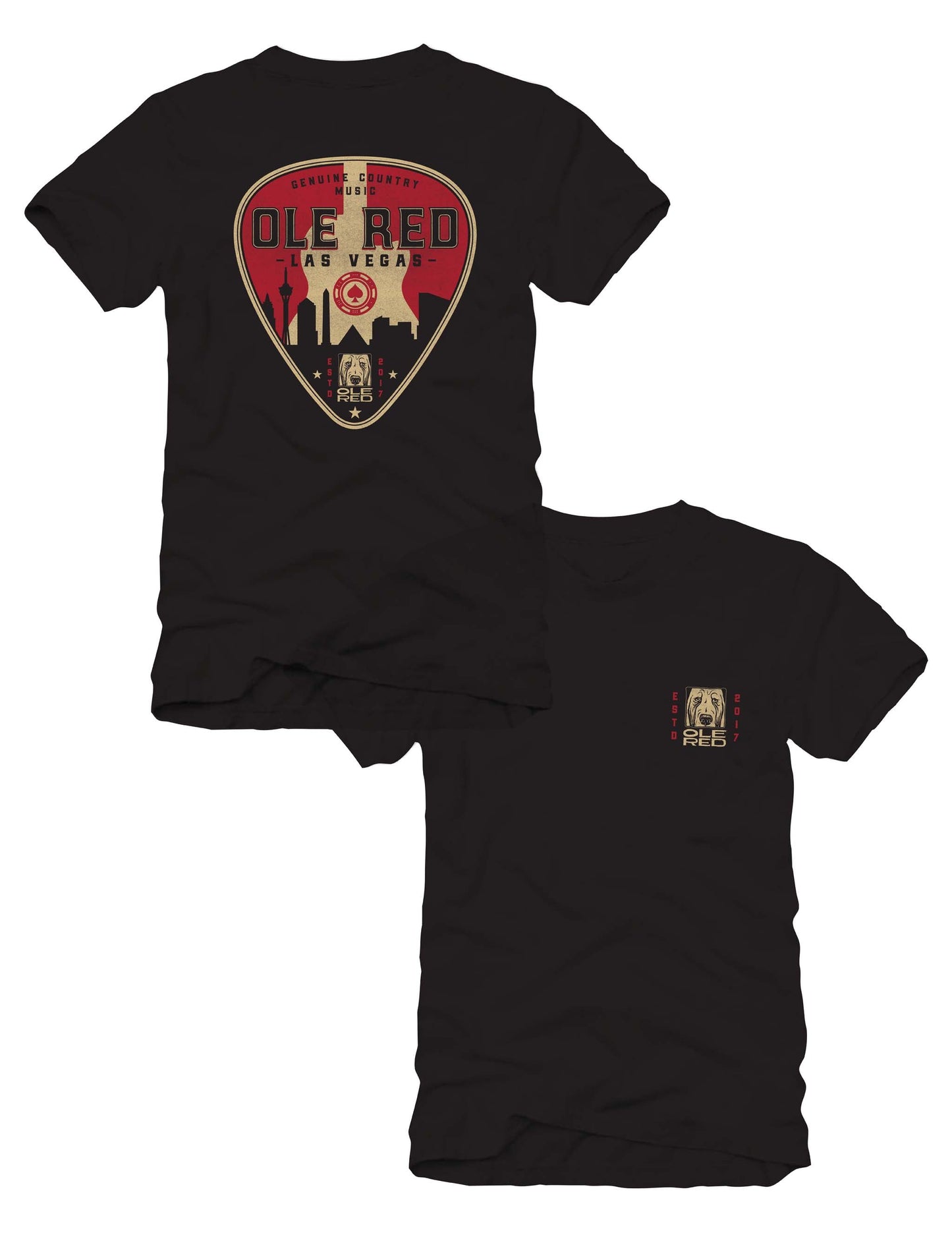 Ole Red Vegas Guitar Pick Skyline T-Shirt - S/S