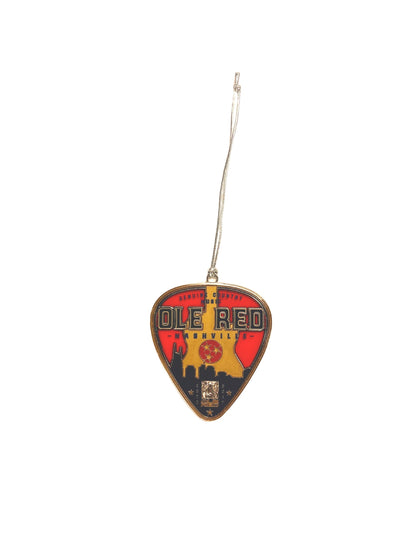 Ole Red Vegas Guitar Pick Stained Glass Ornament - METALS