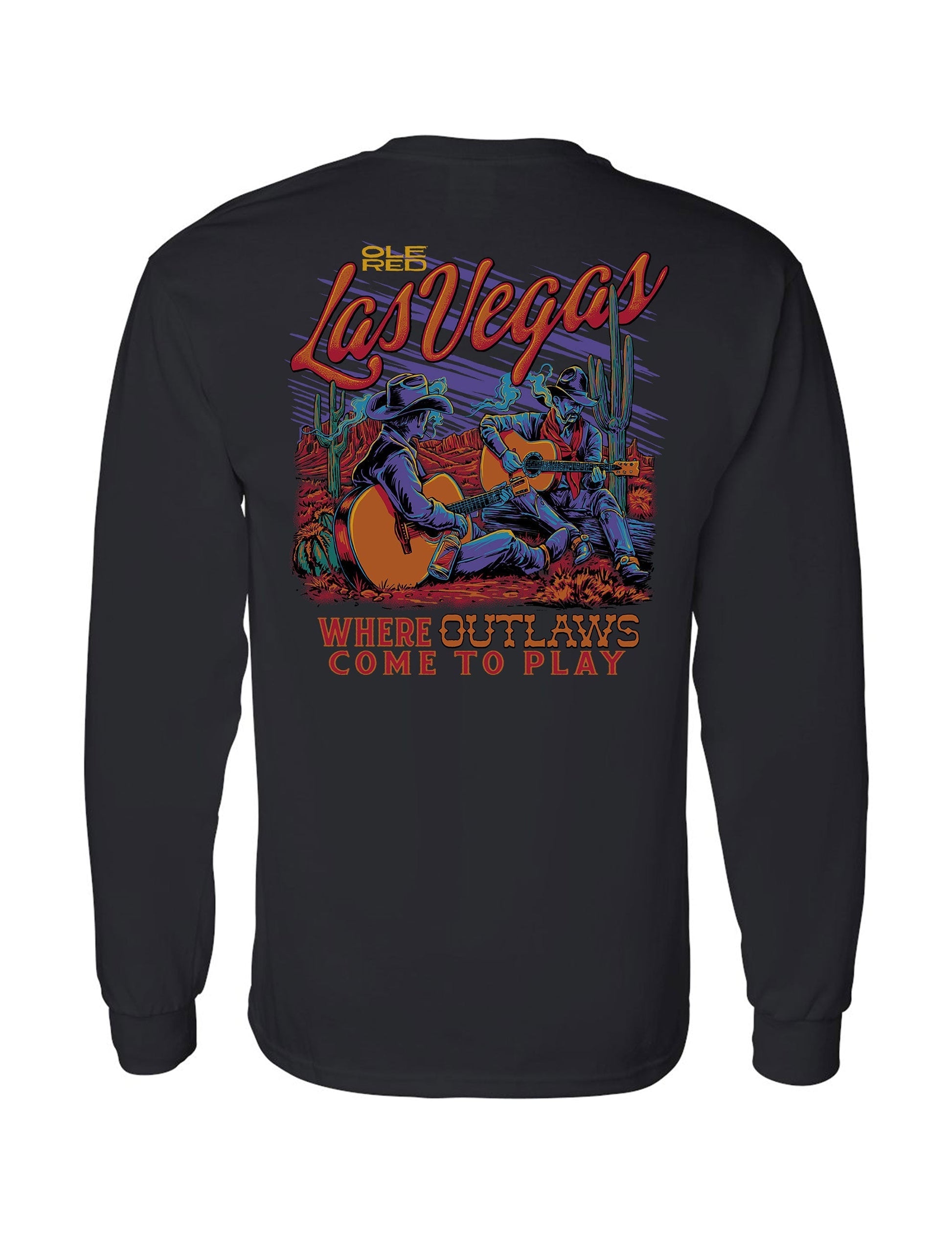 Ole Red Vegas Long Sleeve Outlaw Cowboy T Shirt CREWS