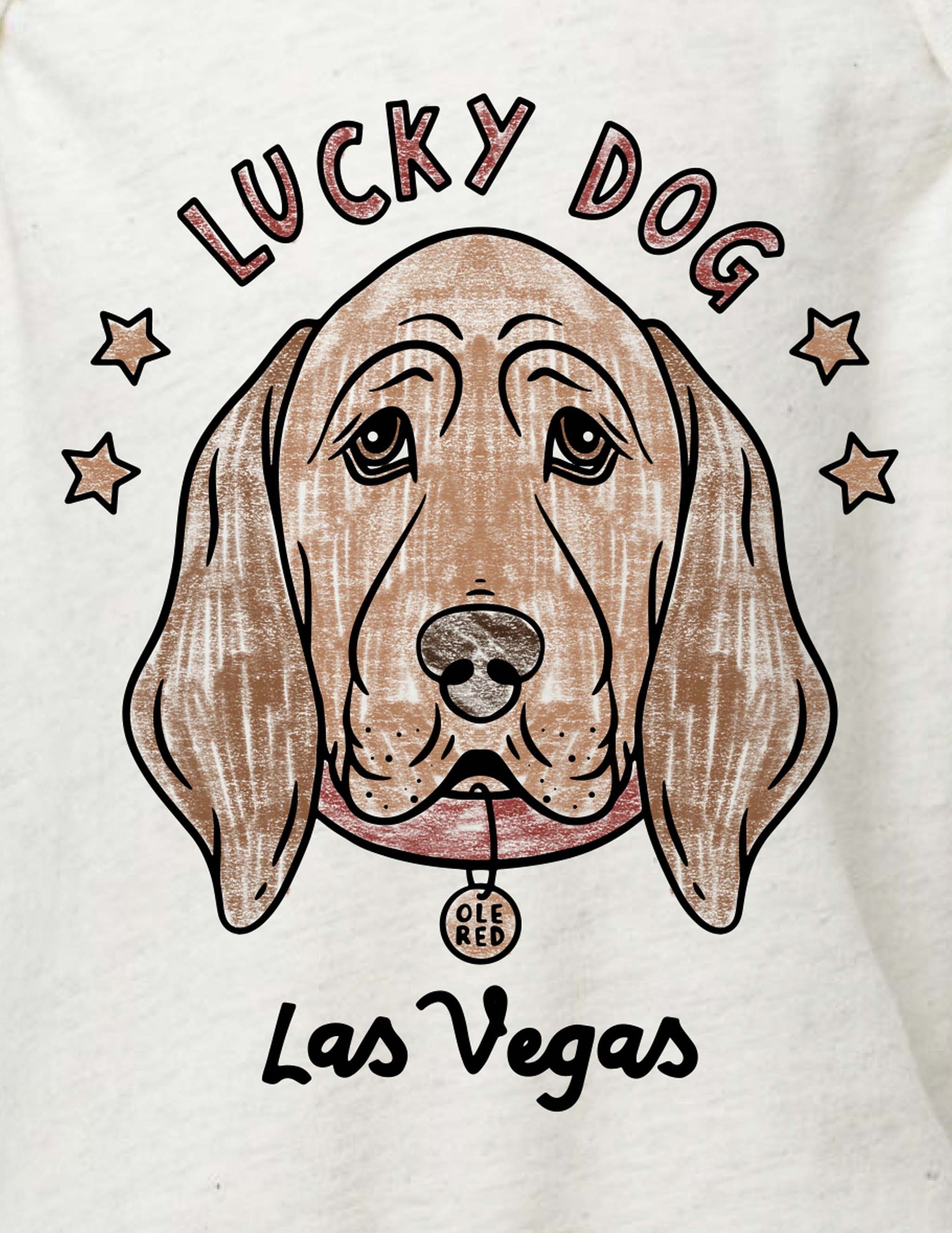 Ole Red Vegas Lucky Dog Onesie - OATMEAL / 6M - KIDS APPAREL