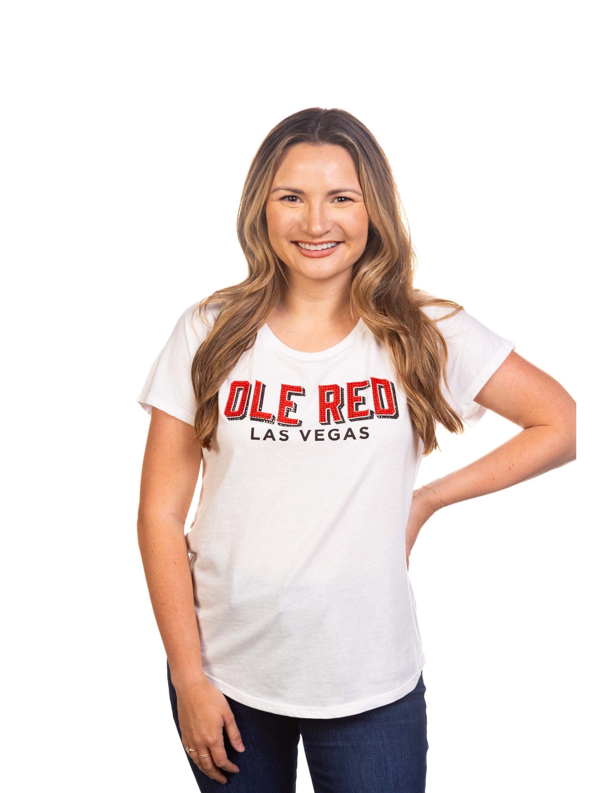 Ole Red Vegas Red Rhinestone Bling T-Shirt - S/S