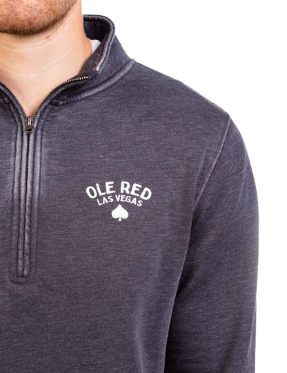 Ole Red Vegas Spade Quarter Zip Pullover - FLEECE