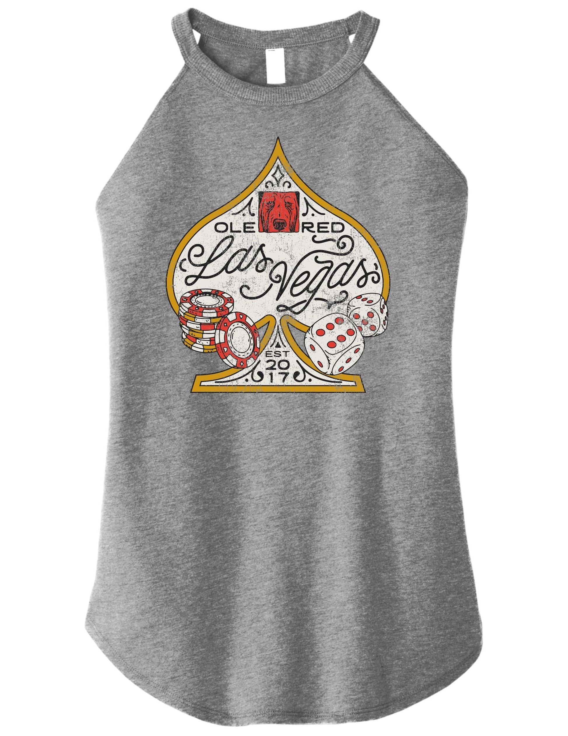 Ole Red Vegas Spade Tank - GRAY / XS - TANKS
