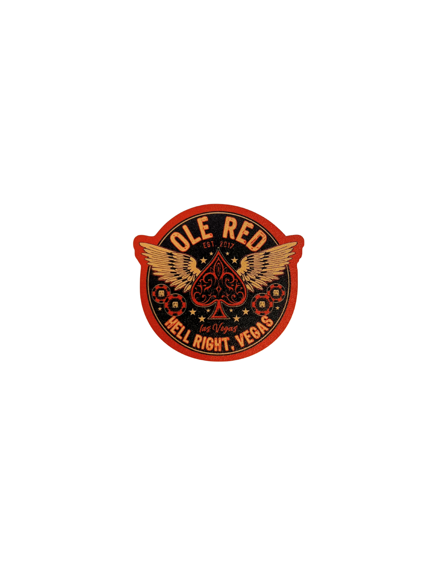 Ole Red Vegas Spade Wings Magnet - MAGNETS