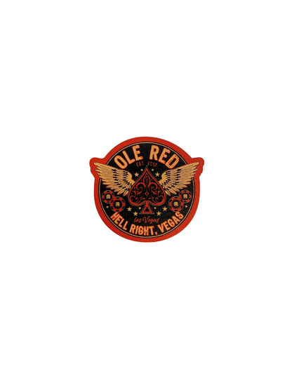 Ole Red Vegas Spade Wings Magnet - MAGNETS