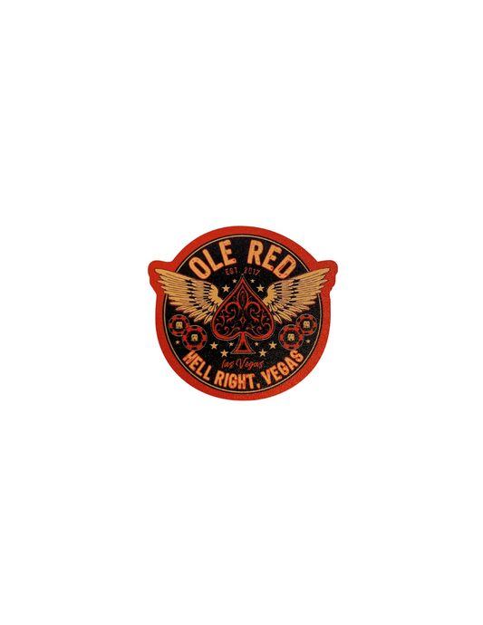 Ole Red Vegas Spade Wings Magnet - MAGNETS