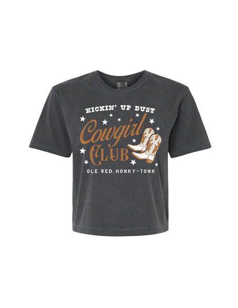 [Clove]★ Team Graphic Crop T-shirt ole-red-womens-cowgirl-club-