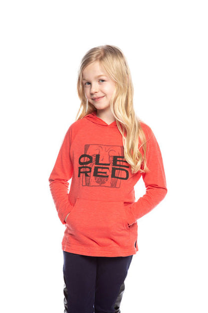 Ole Red Youth Logo Hoodie - RED / LG - KIDS APPAREL
