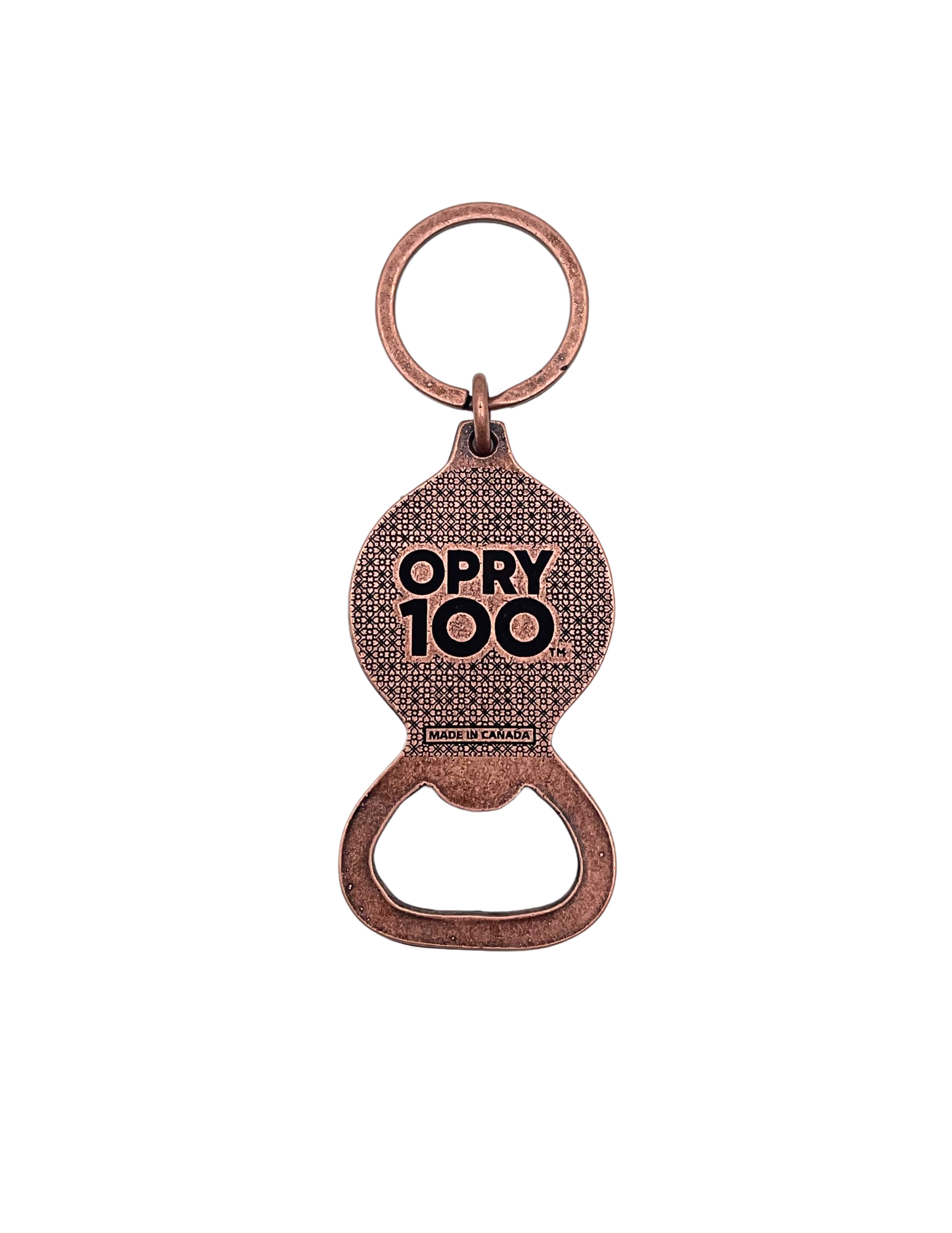 Opry 100 Bronze Bottle Opener Keychain - KEYCHAINS
