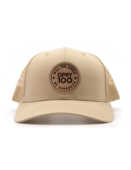 Opry 100 Circle Unbroken Leather Patch Hat - BASEBALL