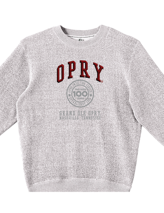 Opry 100 Collegiate Embroidered Crew - FLEECE