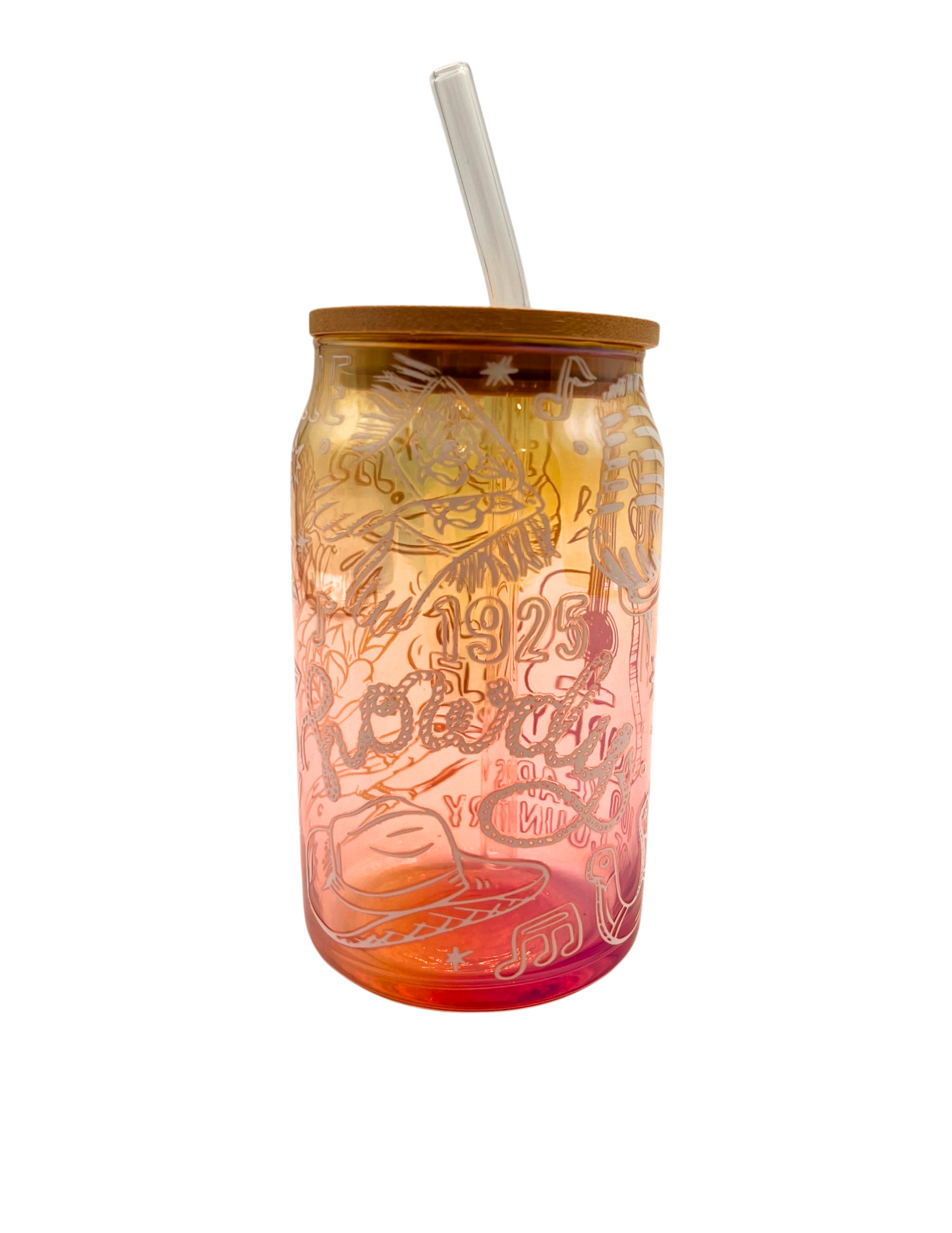Opry 100 Cosmic Luster Glass Tumbler - DRINKWARE