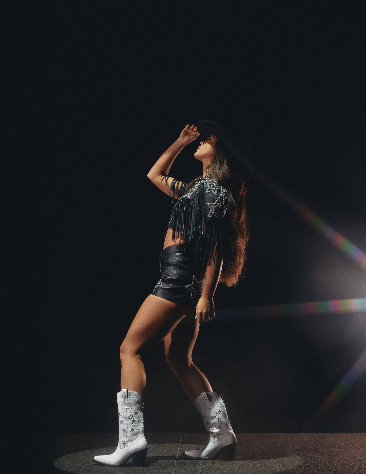 Opry 100 Exclusive Rhine Stone Milestone White Calf Boot - FOOTWEAR