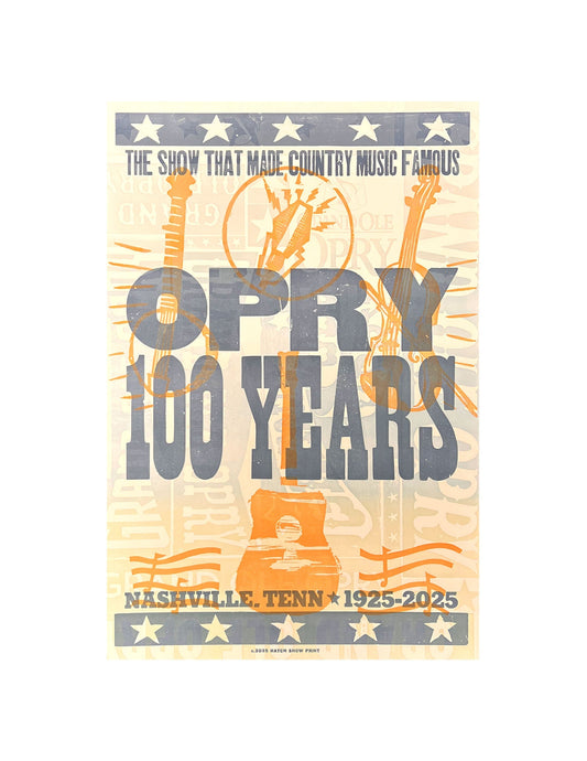 Opry 100 Hatch Show Print Poster HATCH