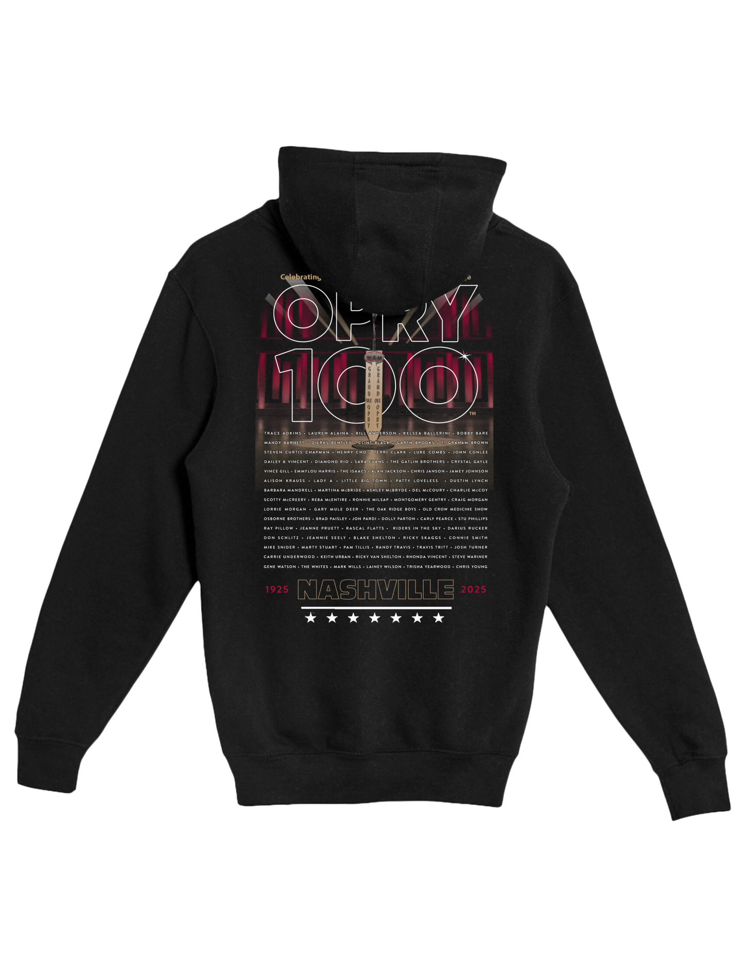 Opry 100 Member List Stage Zip Up Sweatshirt - FLEECE