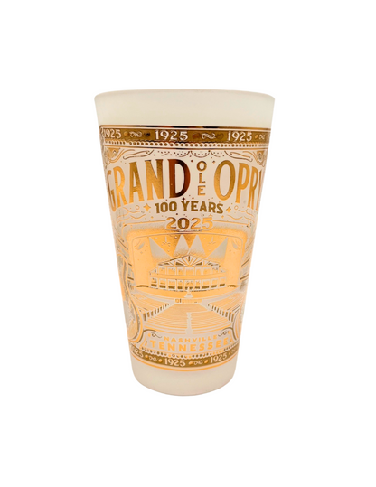 Opry 100 Milestone Gold Foil Pint Glass - DRINKWARE