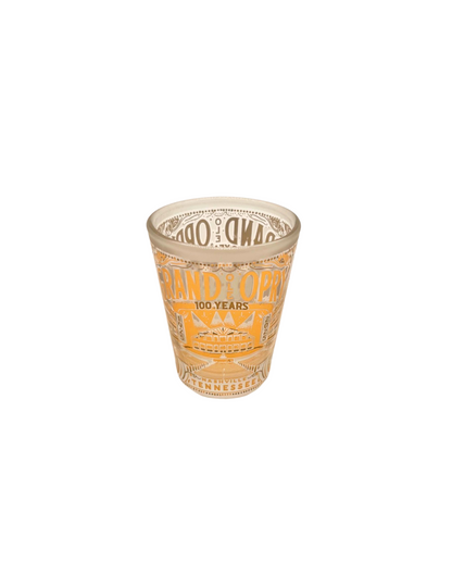 Opry 100 Milestone Gold Foil Shot Glass - DRINKWARE