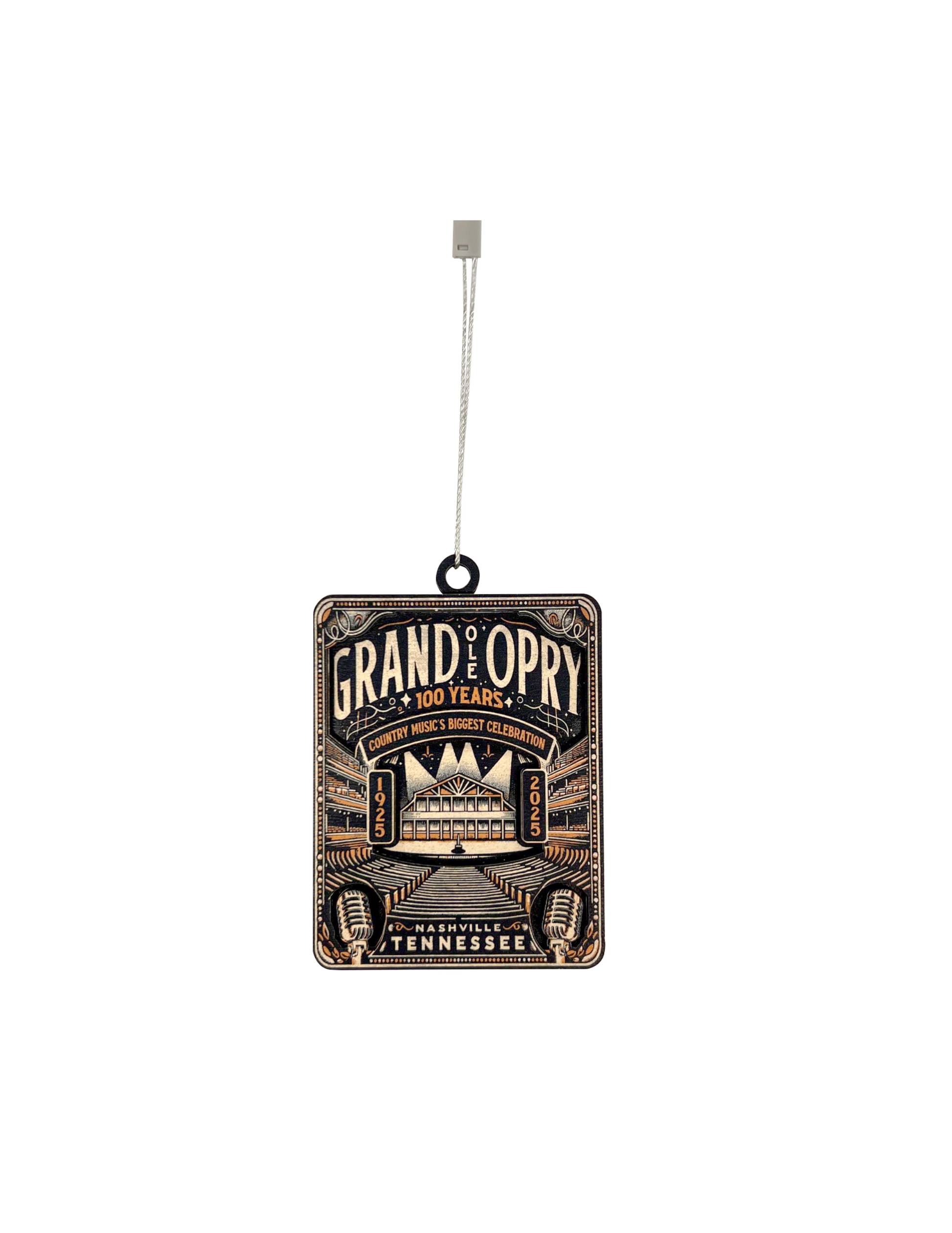 Opry 100 Milestone Ornament - WOODS
