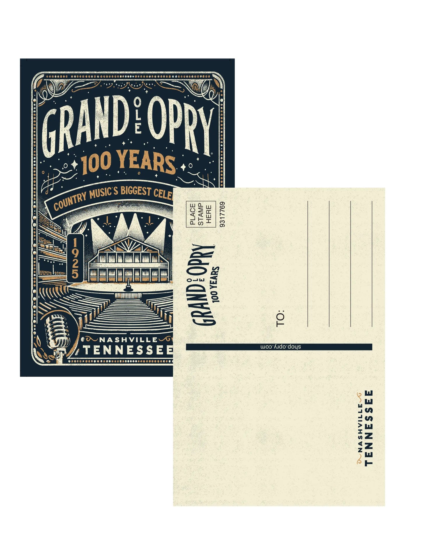 Opry 100 Milestone Postcard - POSTCARDS