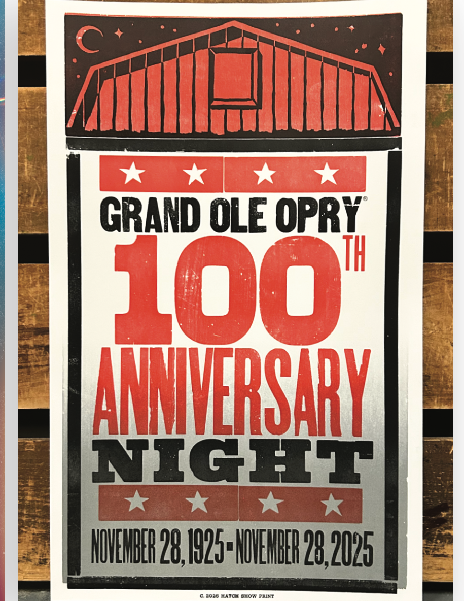Opry 100 Official Birthday Show Hatch Show Print - HATCH