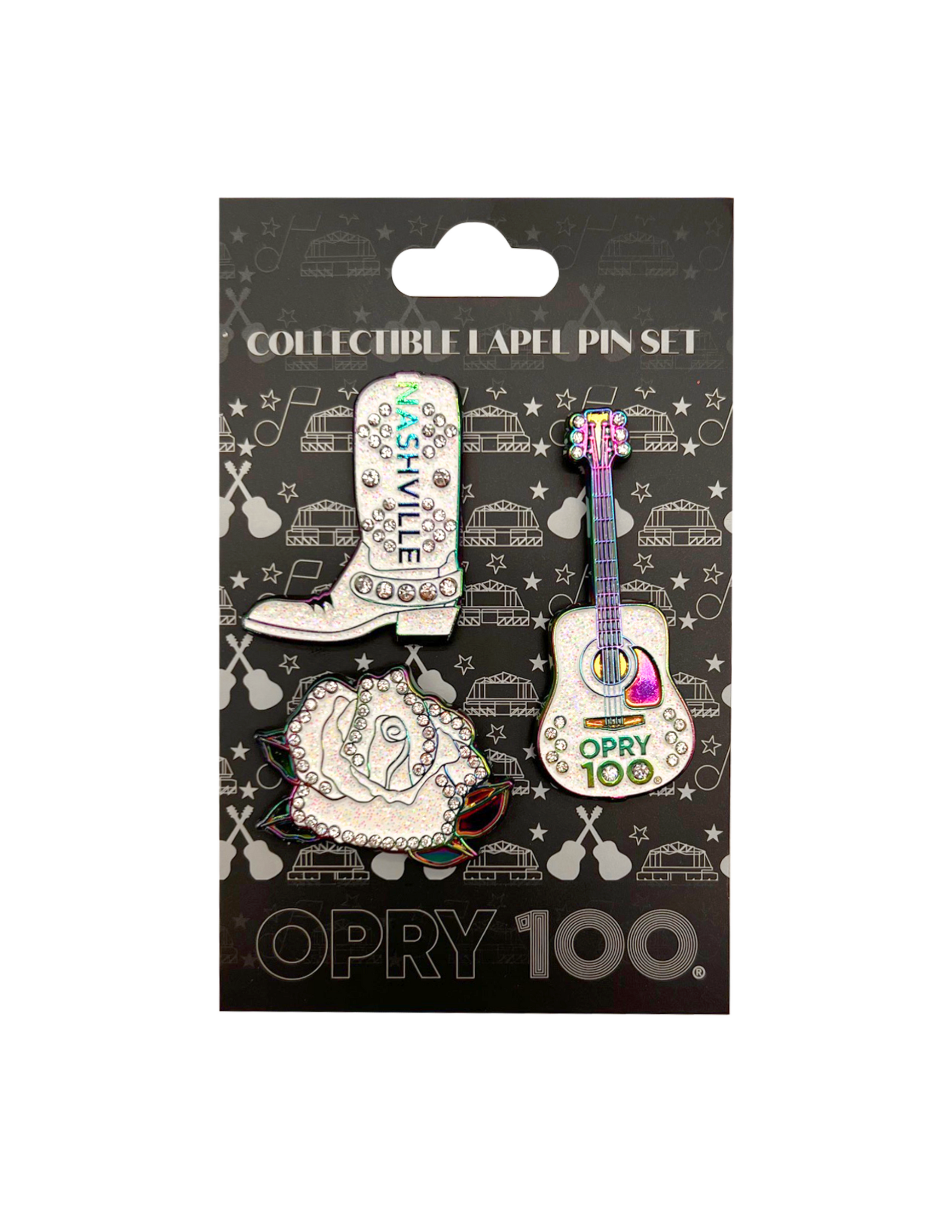 Opry 100 Rainbow Iridescent Pin Set - JEWELRY