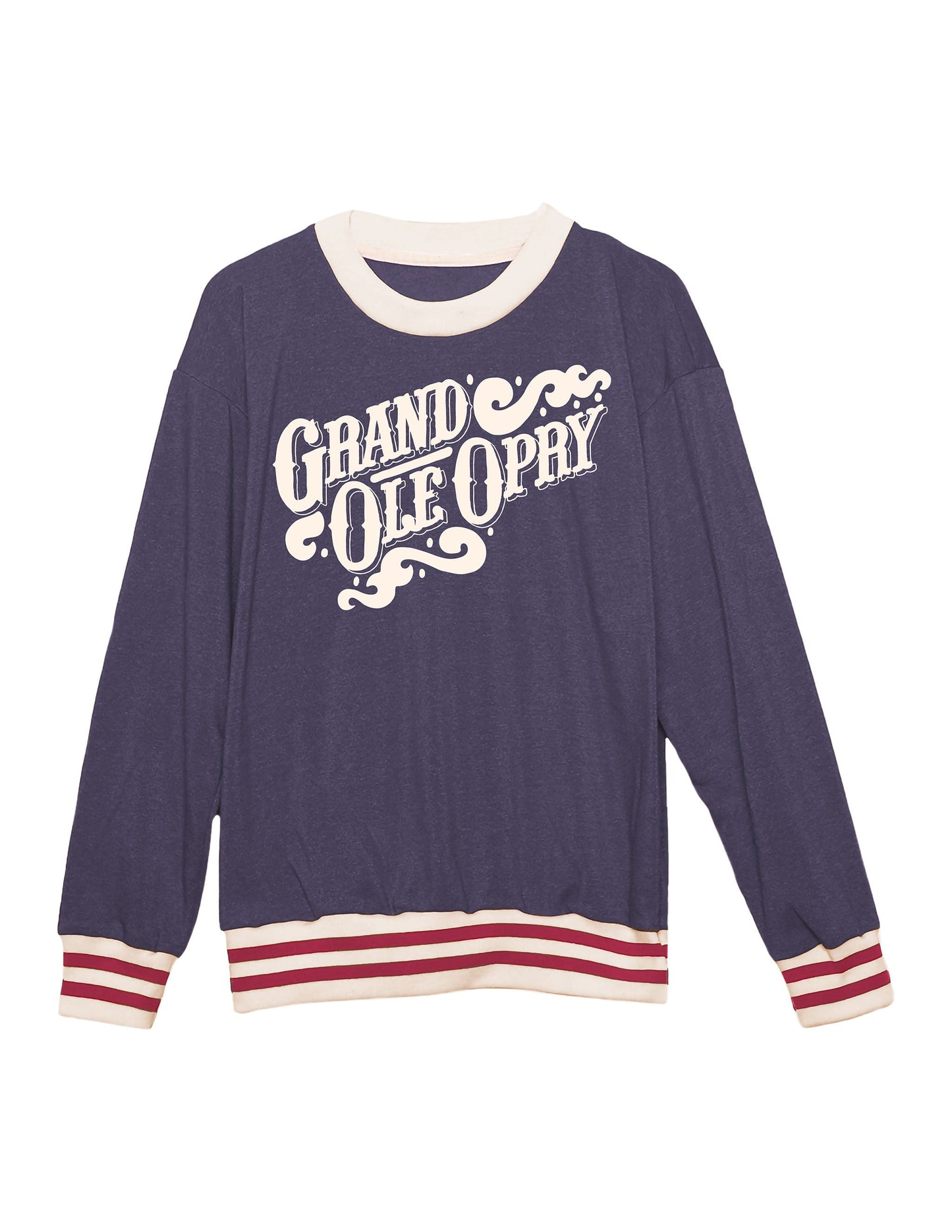 Opry 100 Retro Logo Varsity Crew Fleece - CREW SWEATSHIRTS