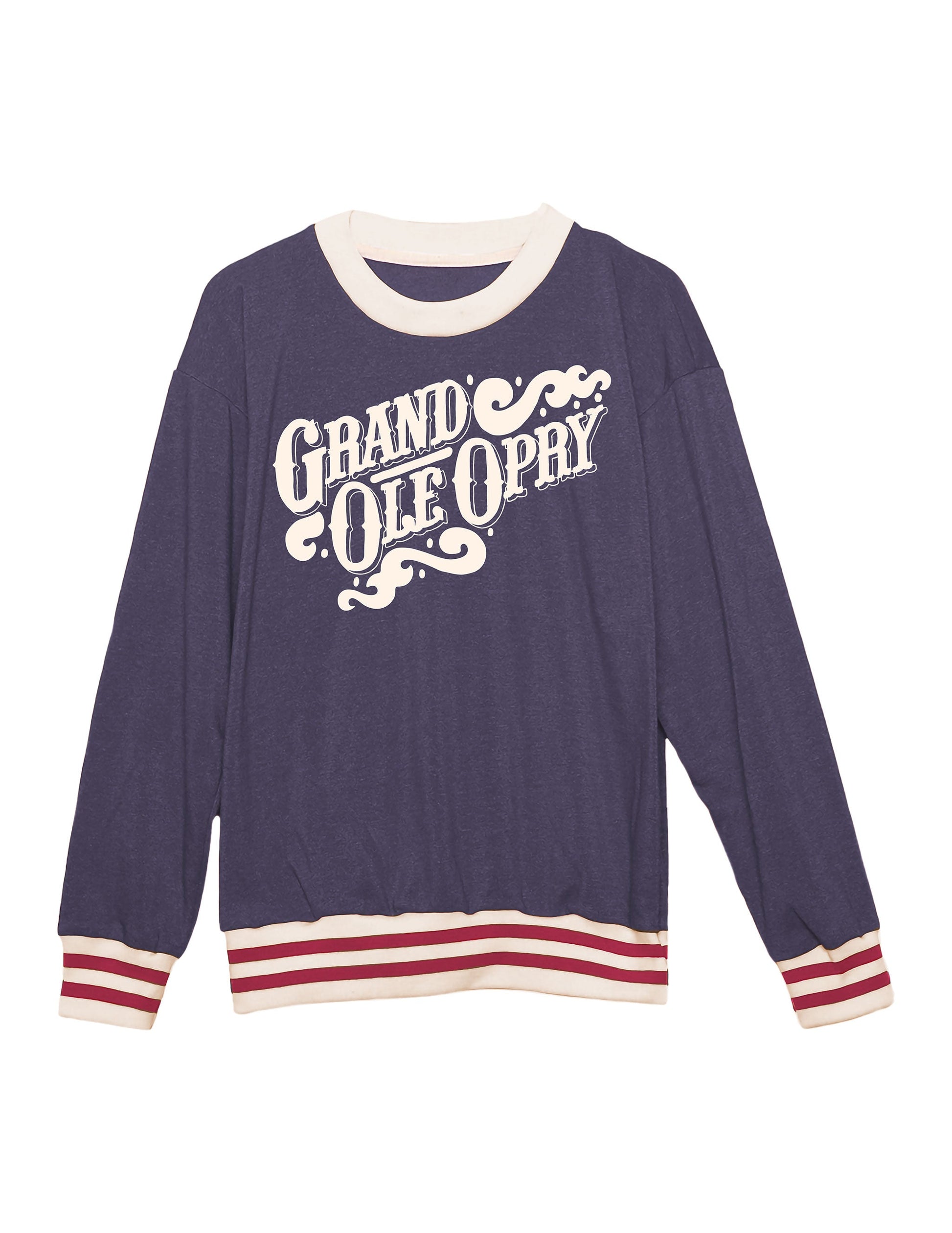 Opry 100 Retro Logo Varsity Crew Fleece - CREW SWEATSHIRTS